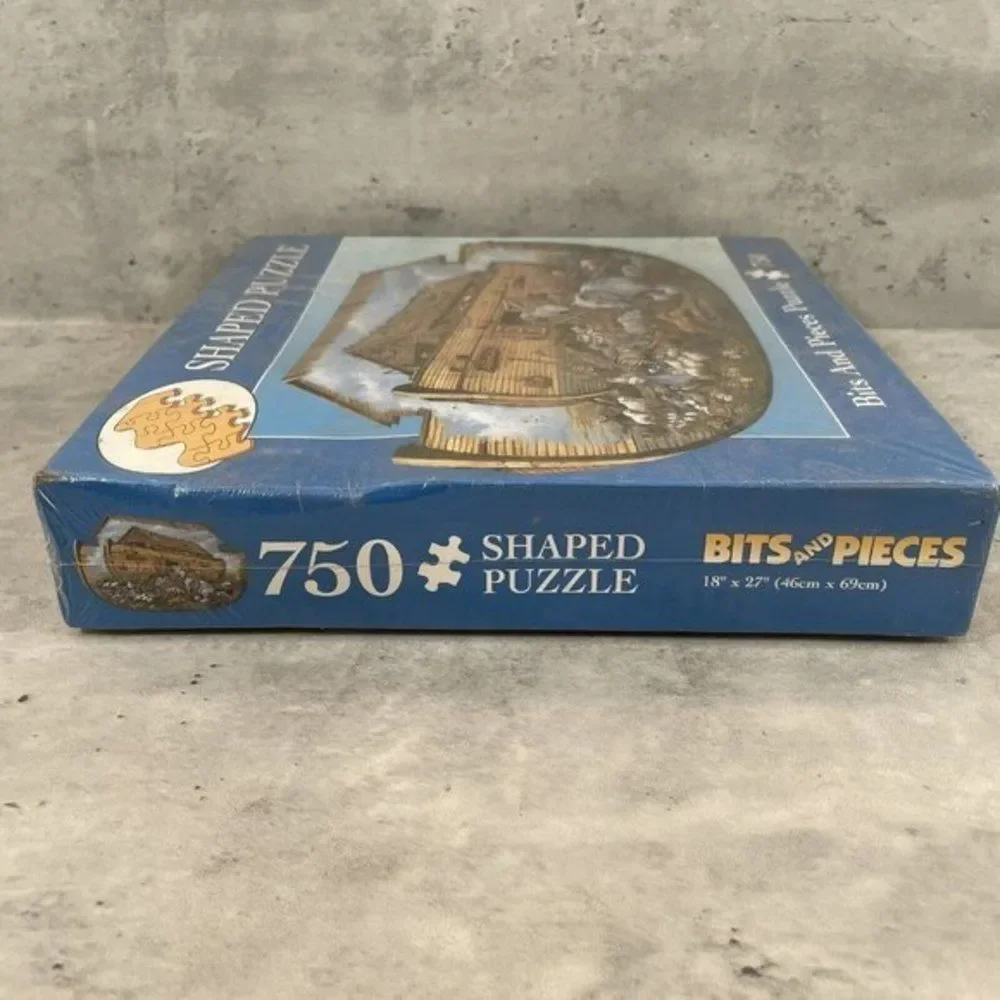 Vintage Noahs‎ Ark Bits And Pieces Puzzle 750 Shaped Pieces 18” x 27” UNOPENED